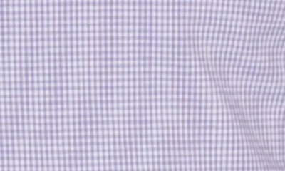 Tailorbyrd Minigingham Stretch Button-down Shirt In Lilac
