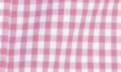 Tailorbyrd Gingham Stretch Button-down Shirt In Pink