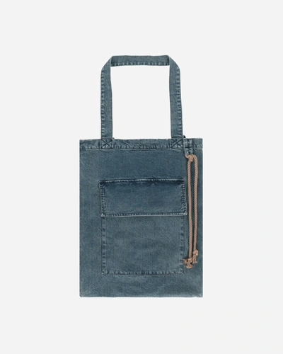 Shop Song For The Mute Flap Pocket Tote Bag In Blue