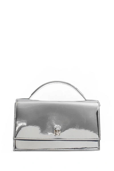 Shop Alexander Mcqueen Top Handle Bags In Silver