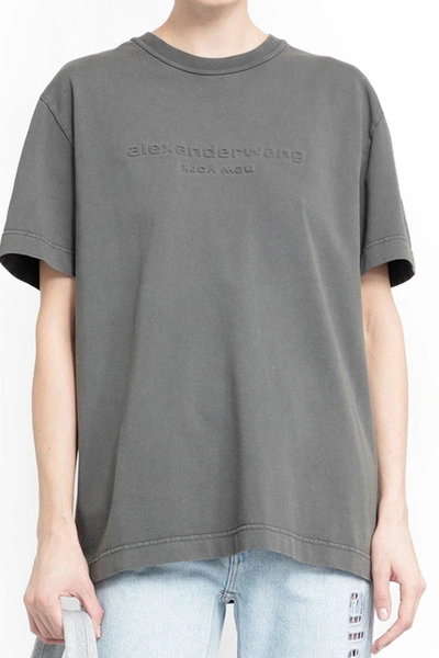 Shop Alexander Wang T-shirts In Grey