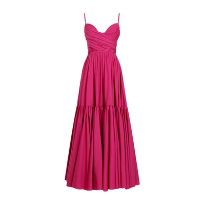 Shop Giambattista Valli Long Dress In Pink & Purple