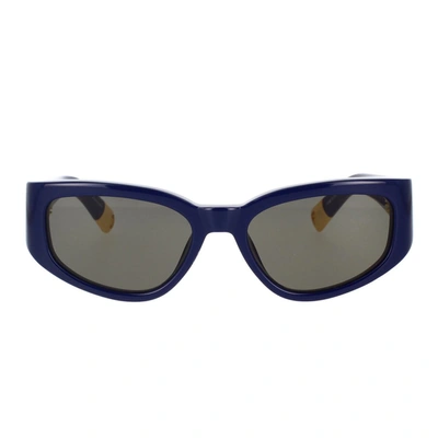 Shop Jacquemus Sunglasses In Blue