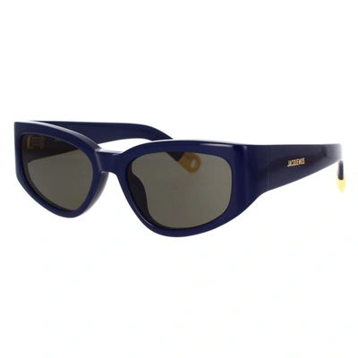 Shop Jacquemus Sunglasses In Blue