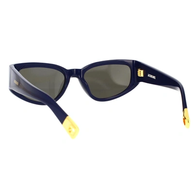 Shop Jacquemus Sunglasses In Blue