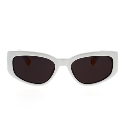 Shop Jacquemus Sunglasses In White