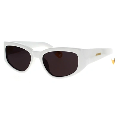 Shop Jacquemus Sunglasses In White
