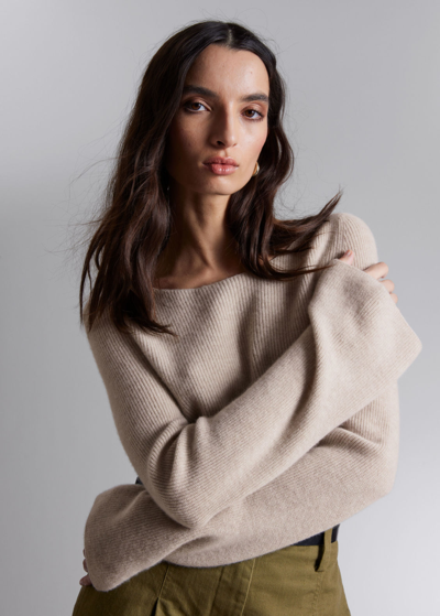 Shop Other Stories Bell Sleeve Cashmere Sweater In Rust