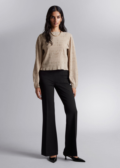 Shop Other Stories Flared Trousers In Black