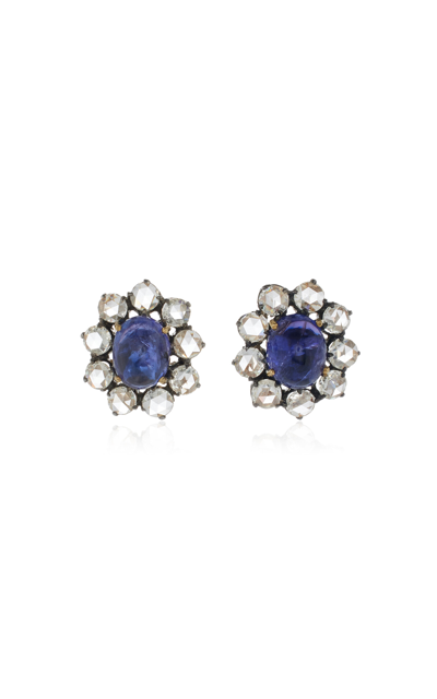 Shop Amrapali One-of-a-kind Rajasthan Tanzanite; Diamond Earrings In Blue