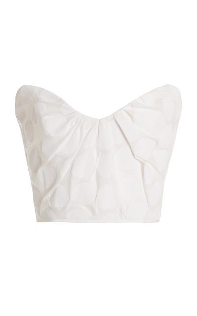 Shop Maticevski Immortelle Cotton Bustier Top In White