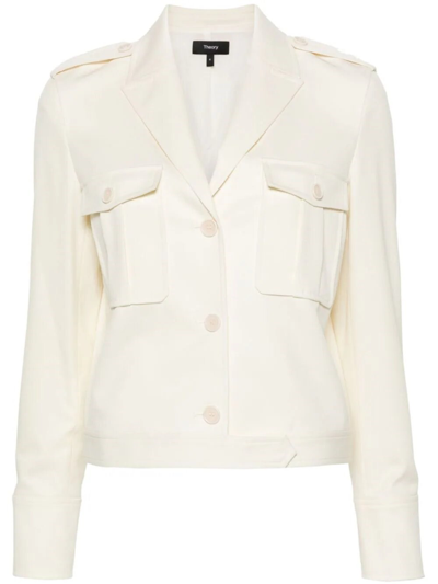 Shop Theory Crop Jacket In White