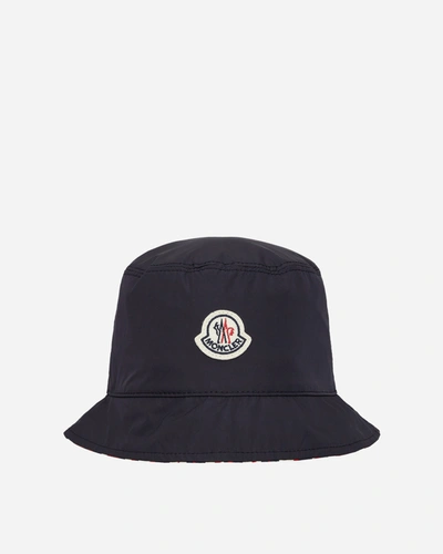 Moncler Reversible Logo Bucket Hat In Blue