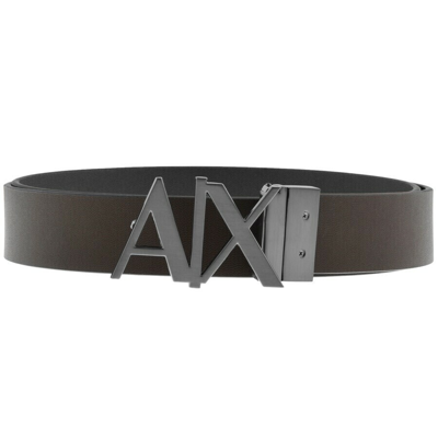 Shop Armani Exchange Reversible Belt Black Brown