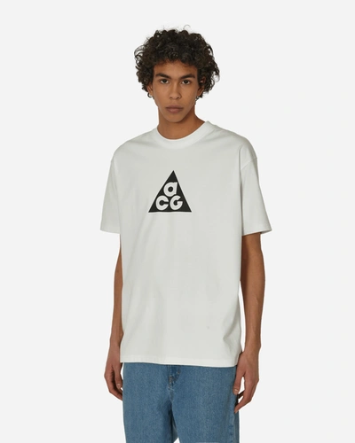 Shop Nike Acg Dri-fit Logo T-shirt Summit White In Multicolor