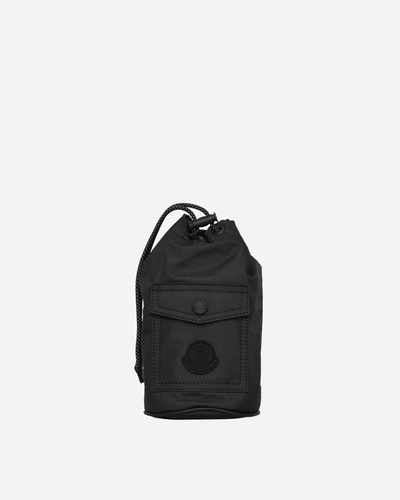 Shop Moncler Mini Drawstring Phone Case In Black