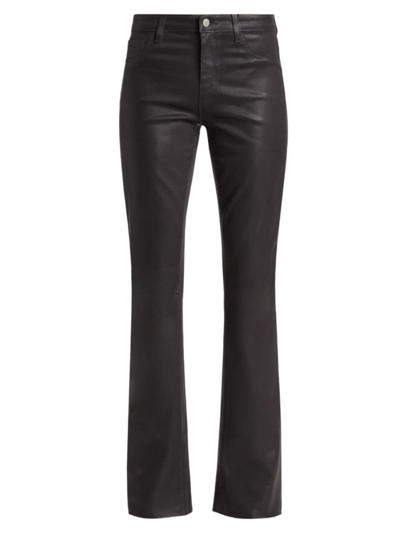 Shop L Agence Women's Ruth Coated High-rise Straight Jeans In Greystone Coated