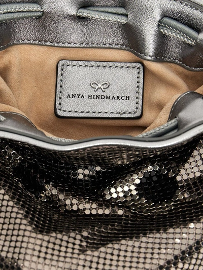 Shop Anya Hindmarch 'eye Mesh Drawstring' Pouch In Gray