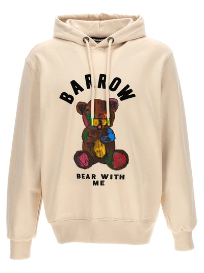 Shop Barrow Printed Hoodie In Beige