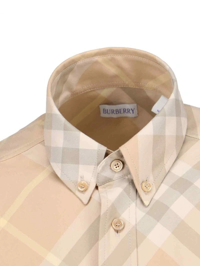 Shop Burberry Shirts In Beige