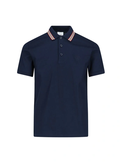Shop Burberry T-shirts And Polos In Blue