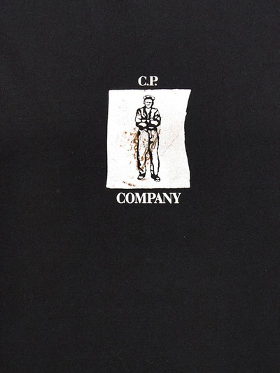 Shop C.p. Company '30/2 Mercerized' T-shirt In Black