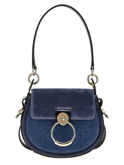 Shop Chloé 'tess' Small Crossbody Bag In Blue