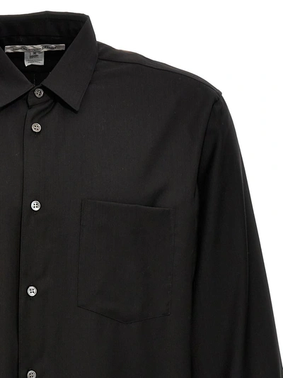 Shop Comme Des Garçons Wool Shirt In Black