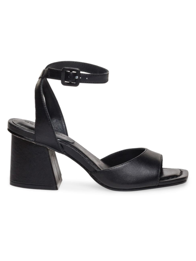 Shop Bernardo Women's Nyack Leather Block Heel Sandals In Black