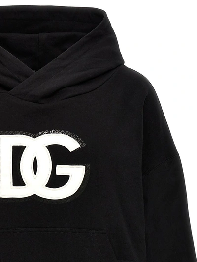 Shop Dolce & Gabbana Logo Hoodie In Black