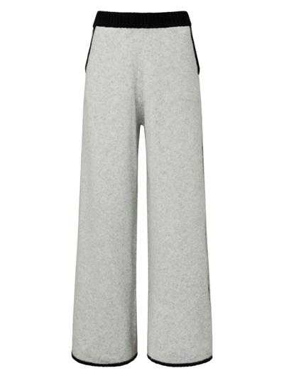Shop Weworewhat Women's Knit Wide-leg Pants In Heather Grey Black