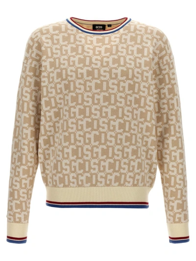 Gcds Monogram Sweater In White