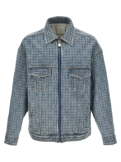 Shop Givenchy '4g' Jacket In Blue