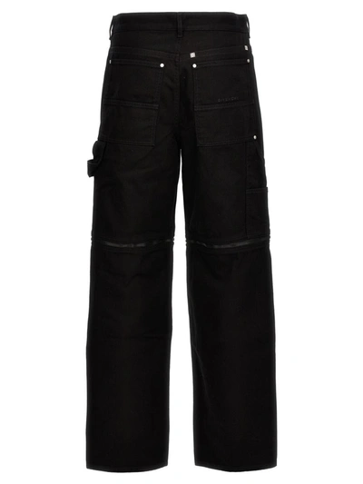 Shop Givenchy 'zip Off Carpenter' Jeans In Black