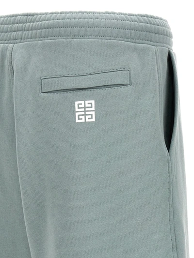 Shop Givenchy Logo Print Bermuda Shorts In Blue