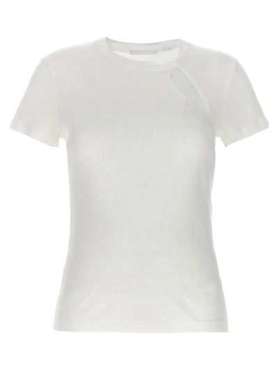 Shop Helmut Lang Cut-out T-shirt In White