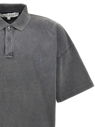Shop Jw Anderson J.w. Anderson 'anchor' Polo Shirt In Gray