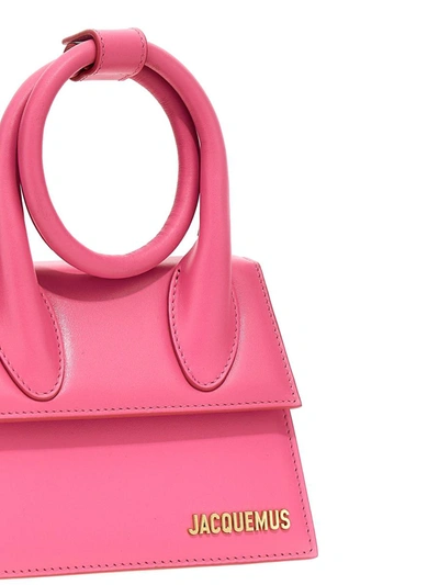 Shop Jacquemus 'le Chiquito Noeud' Handbag In Pink