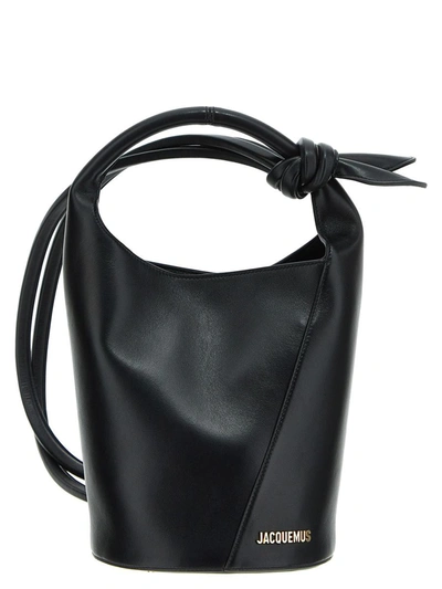 Shop Jacquemus 'le Petit Tourni' Shoulder Bag In Black