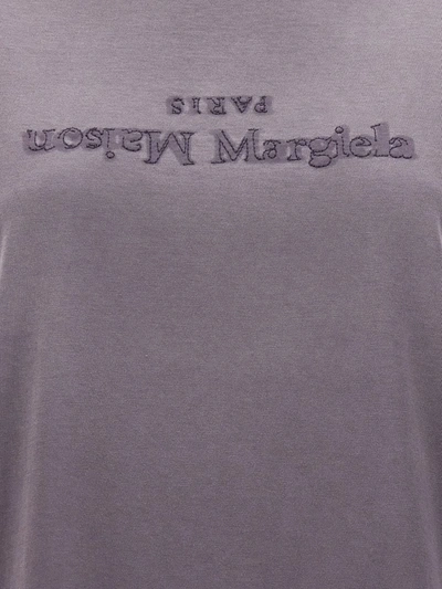 Shop Maison Margiela Logo Embroidery T-shirt In Purple