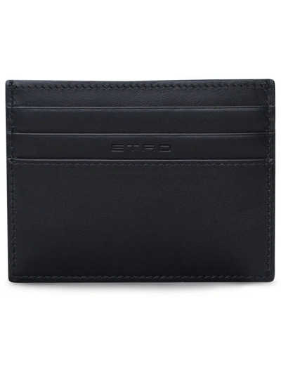 Shop Etro Black Leather Cardholder