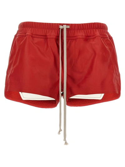 Shop Rick Owens 'fog Boxers' Shorts In Red