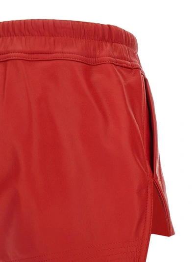 Shop Rick Owens 'fog Boxers' Shorts In Red