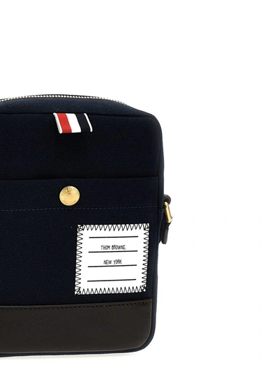 Shop Thom Browne 'snap Pocket' Crossbody Bag In Blue