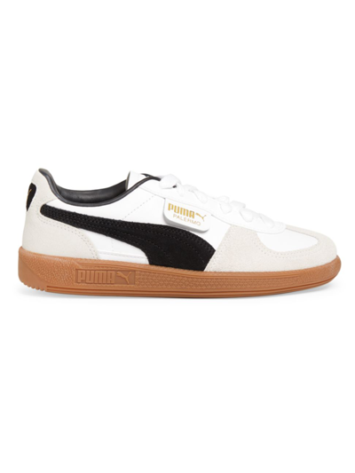 Shop Puma Women's Palermo Leather Low-top Sneakers In  White Vapor Grey