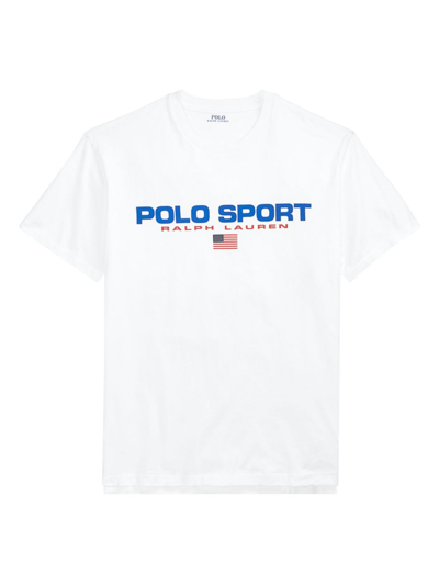 Shop Polo Ralph Lauren Men's Polo Sport T-shirt In White