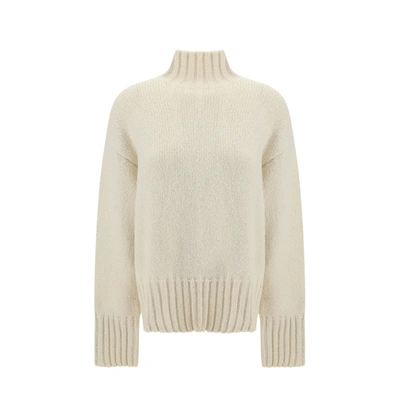 Jil Sander Wool And Silk Sweater Women In White
