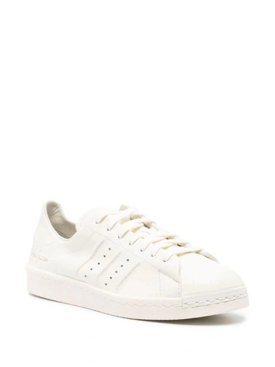 Shop Y-3 White Leather Sneakers