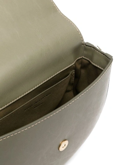 Shop Stella Mccartney Frayme Medium Green Bag In Grey
