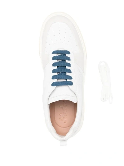 Shop Ferragamo White Perforated Gancio Sneakers